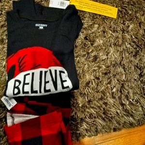 Old Navy Believe Pajamas size 10/12 unisex